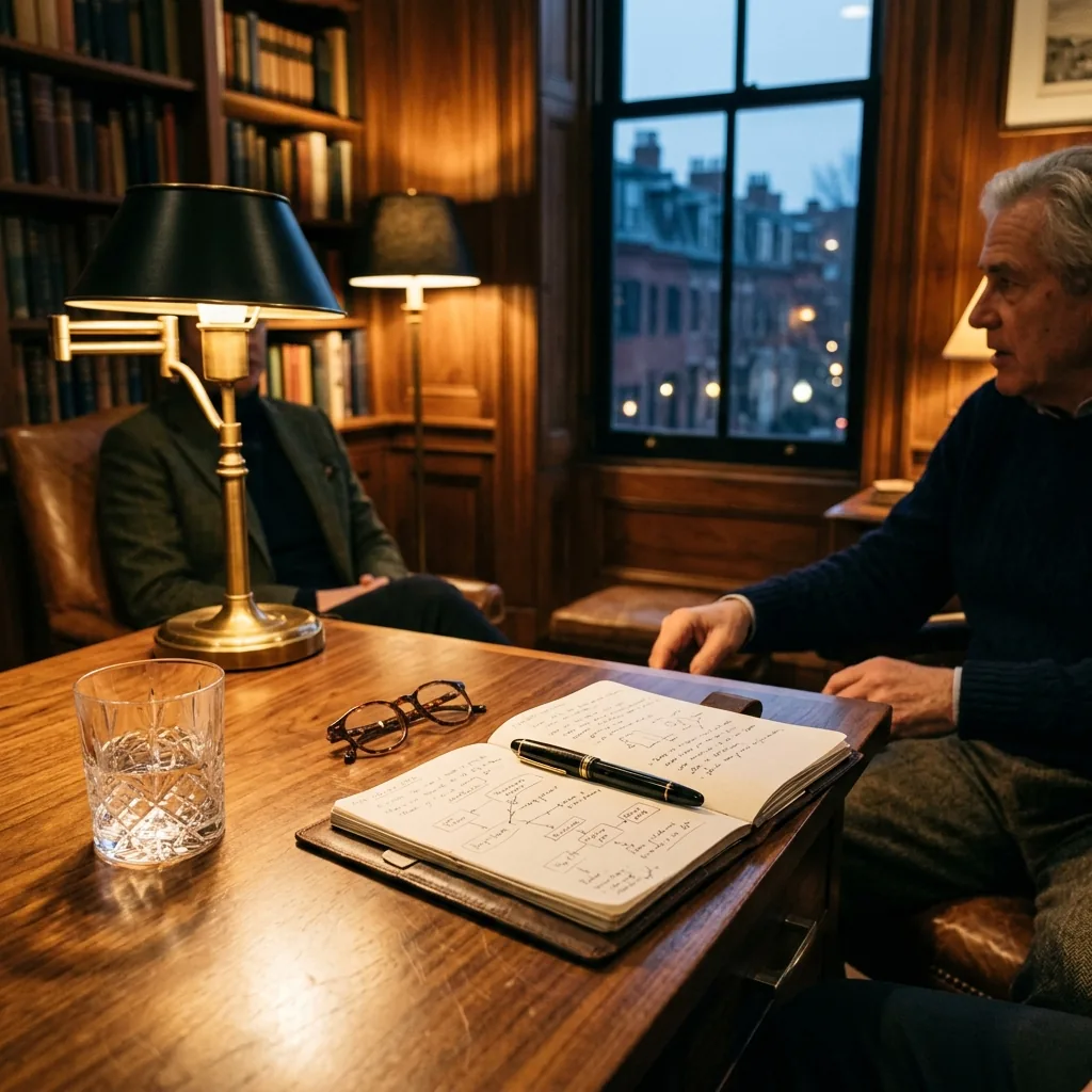 A partner's desk at Calder and Wren